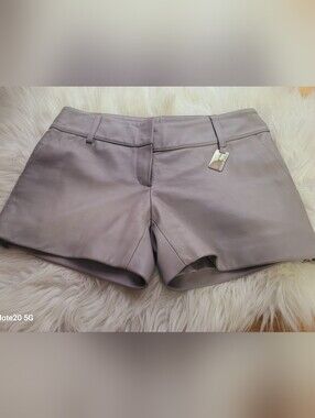 Thomas Wylde Women’s Leather Shorts in Taupe sz M